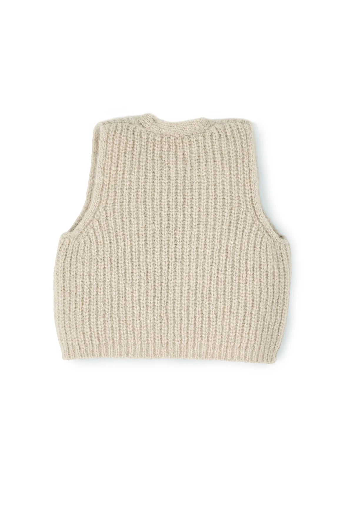 HALFEN Kinder Grobstrick Weste – Alpaka, Merino & Seide (Made in Germany)