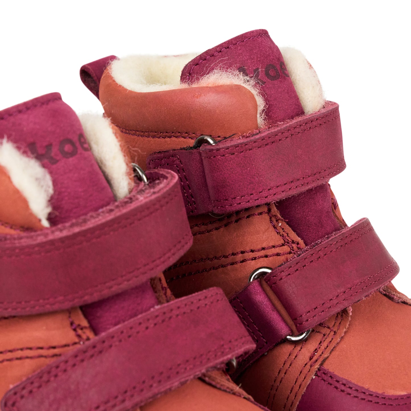 Kasi Wool TEX HighCut Klettschuh Winter - extra breit - pink/koralle | Koel