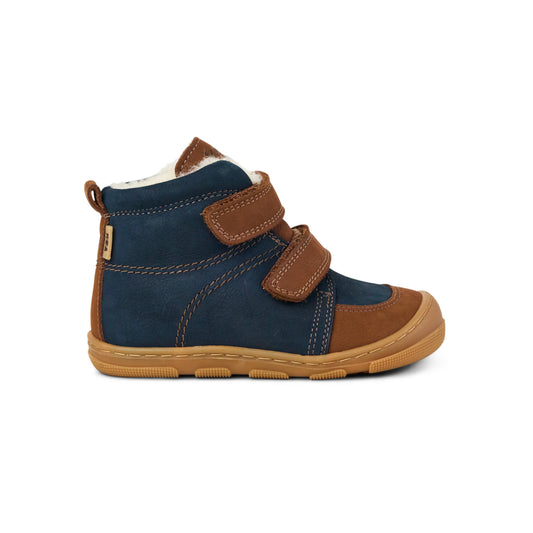Kasi Wool TEX HighCut Klettschuh Winter - extra breit - navy/braun | Koel