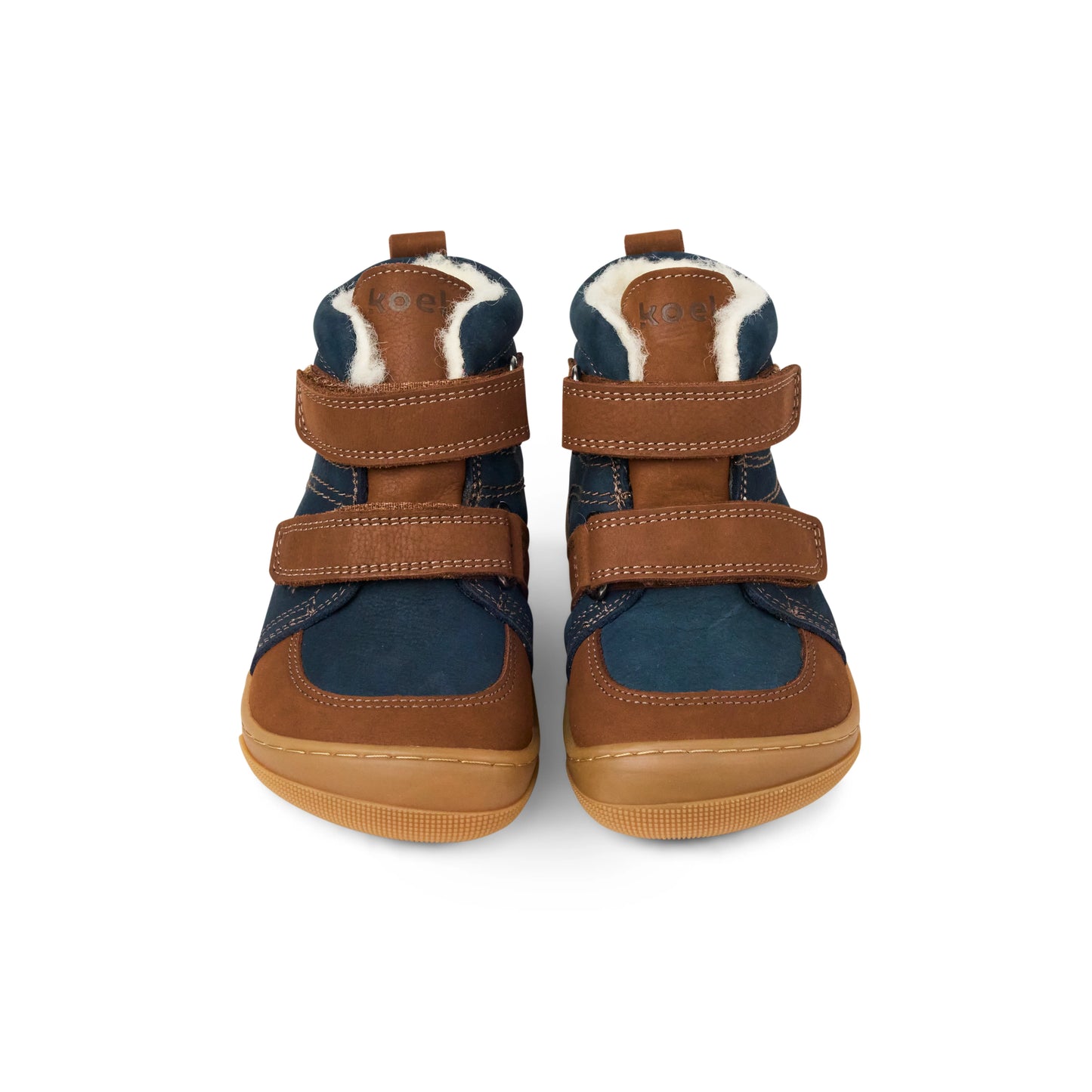 Kasi Wool TEX HighCut Klettschuh Winter - extra breit - navy/braun | Koel