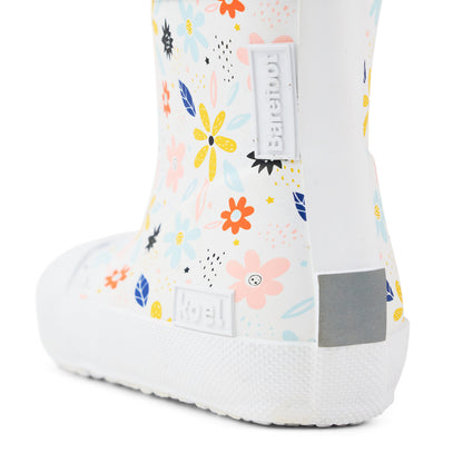 Koel WIBI SOLID WELLIE PRINT Blumen in weiß mit Zugband, Nahaufnahme