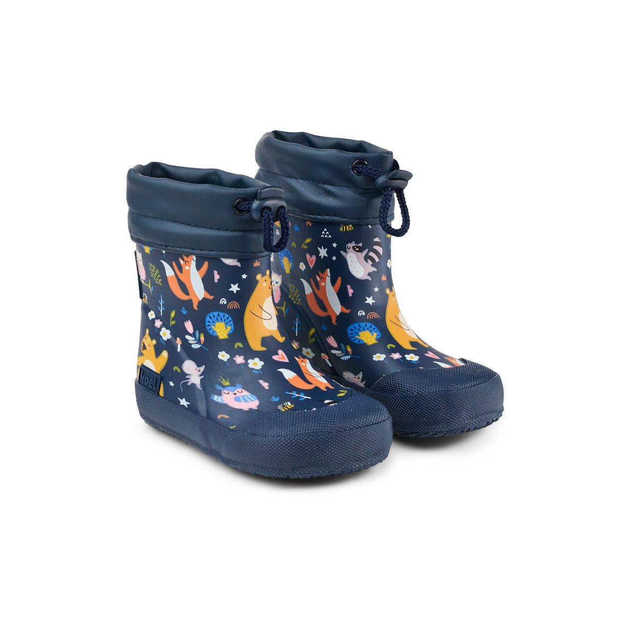 Koel WIBI SOLID WELLIE PRINT Tiere in dunkelblau mit Zugband, Profil