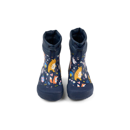 Koel WIBI SOLID WELLIE PRINT Tiere in dunkelblau mit Zugband, Vorderansicht