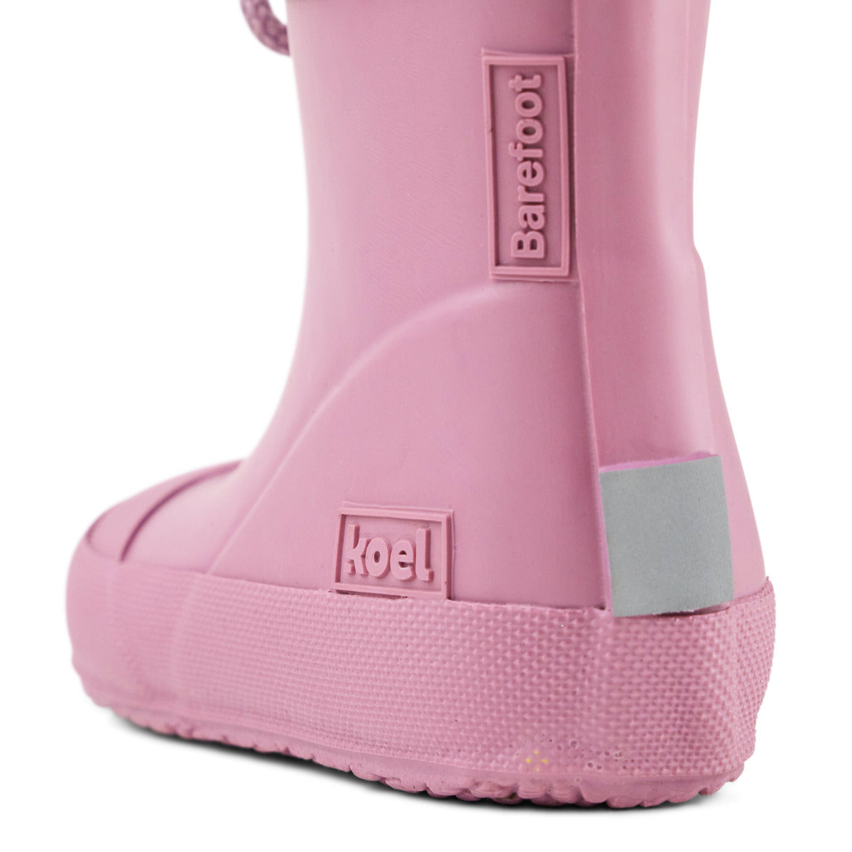 Koel Kinder Barfuß Gummistiefel mit Zugband in blossom / rosa, Nahaufnahme