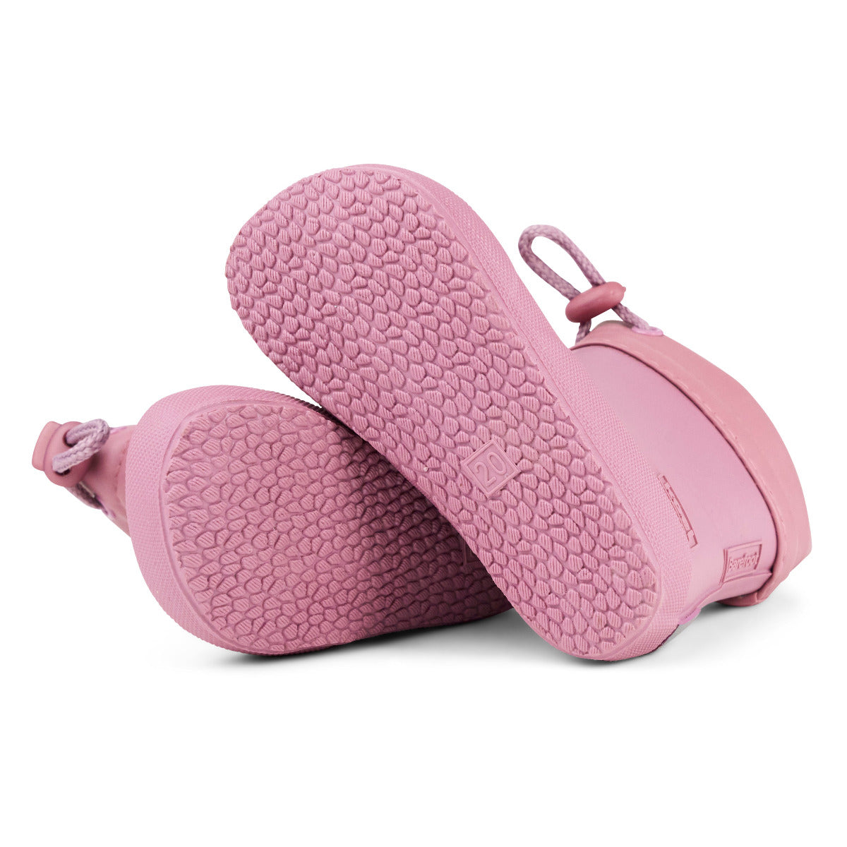Koel Kinder Barfuß Gummistiefel mit Zugband in blossom / rosa, Sohle
