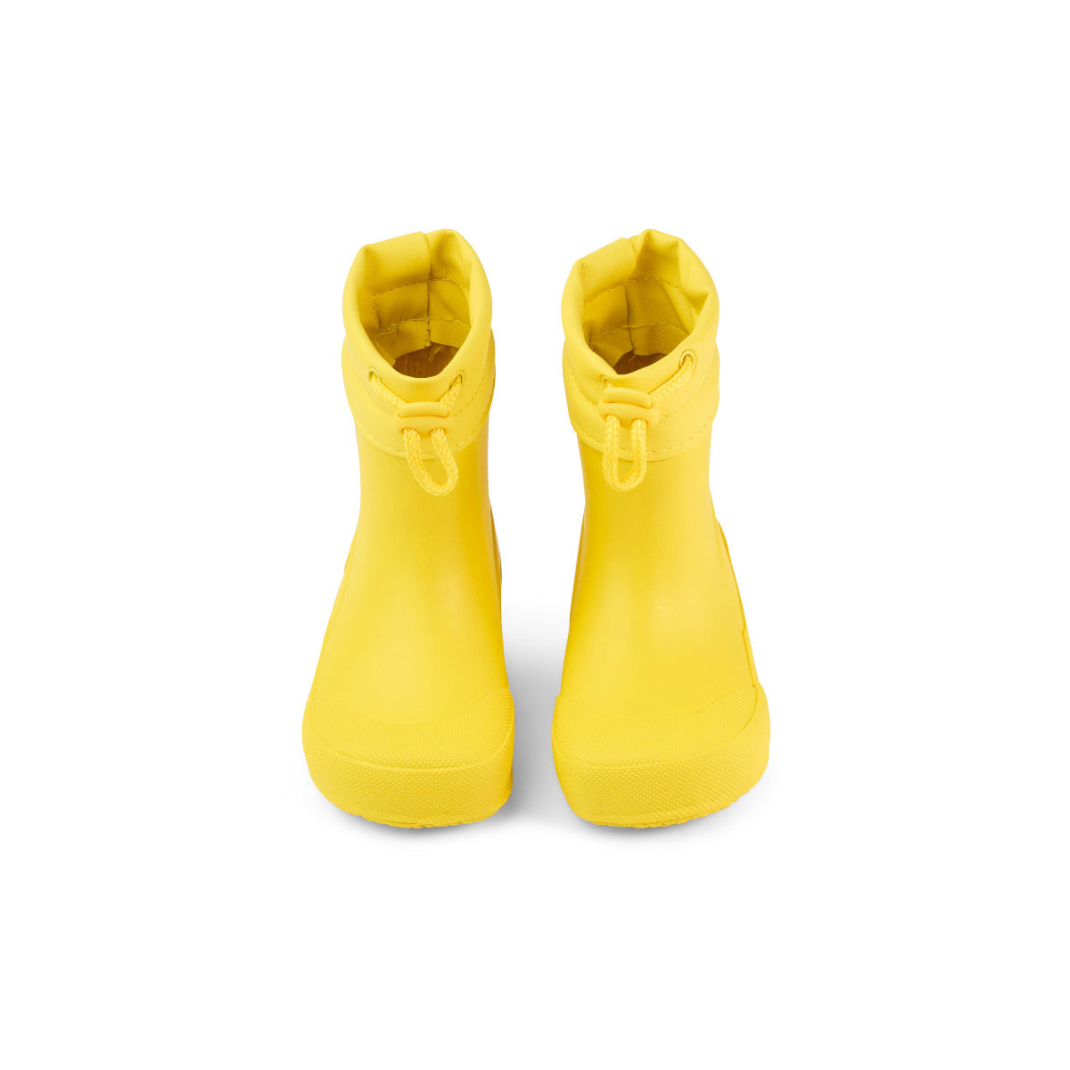 Koel Kinder Barfuß Gummistiefel mit Zugband in gelb, Vorderansicht