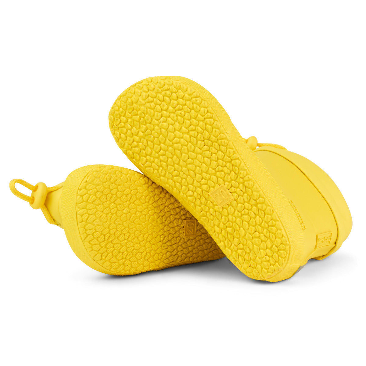 Koel Kinder Barfuß Gummistiefel mit Zugband in gelb, Sohle