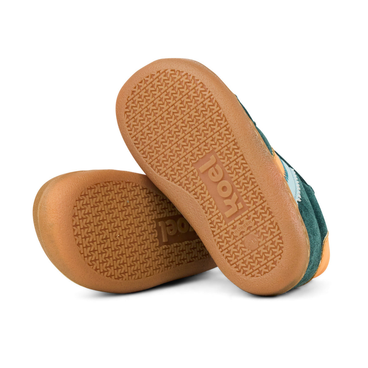 Koel Barefoot BLAKE Suede, sohle, grün/orange, schnürer