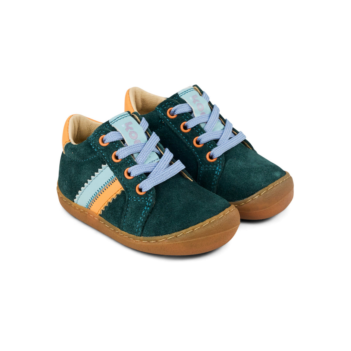 Koel Barefoot BLAKE Suede, grün/orange, schnürer