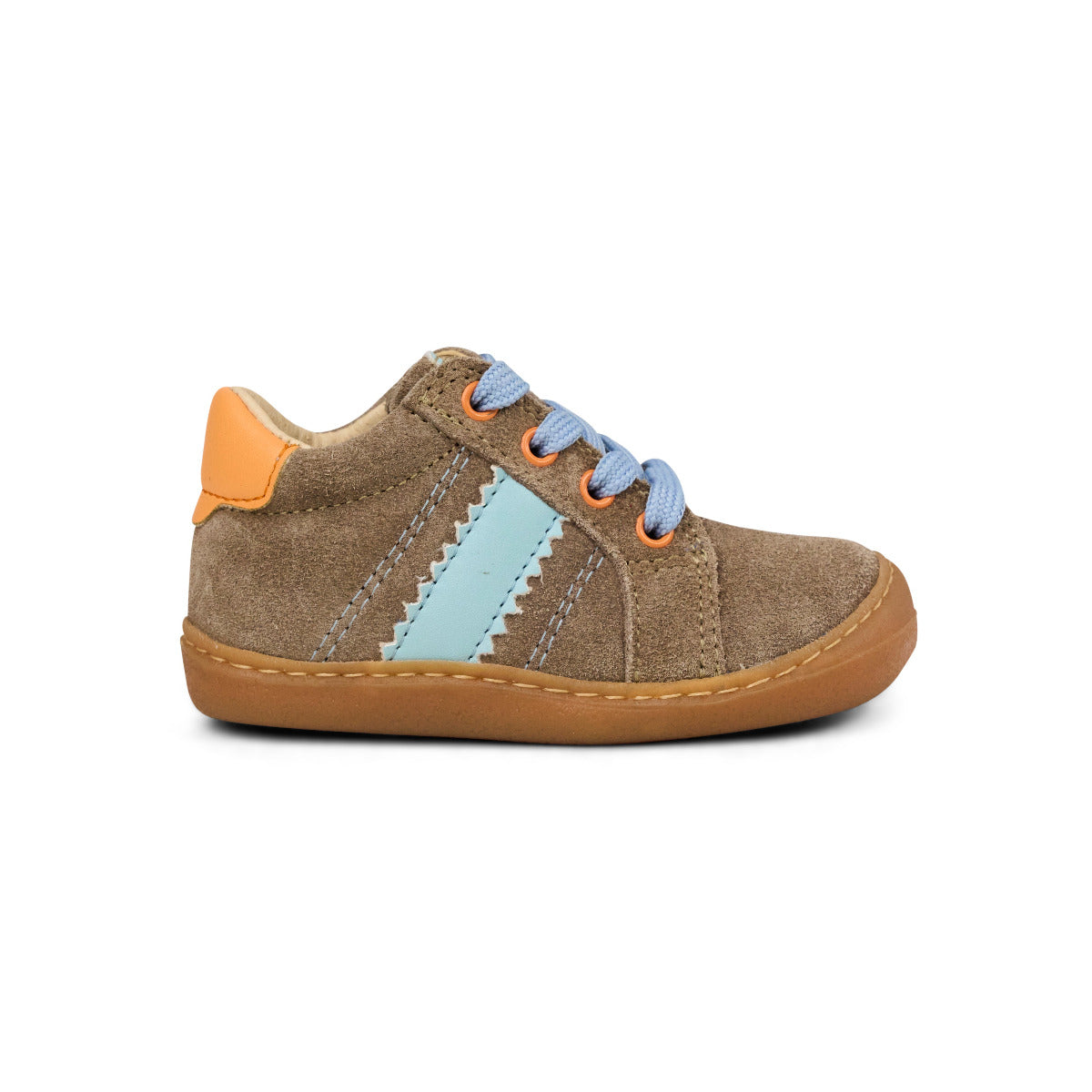 Koel Barfuß-Sneaker, beige, schnürer, Seitenansicht
