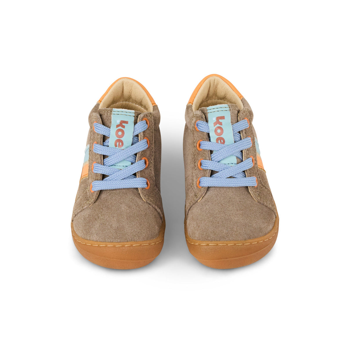 Koel Barfuß-Sneaker, beige, schnürer, Frontansicht