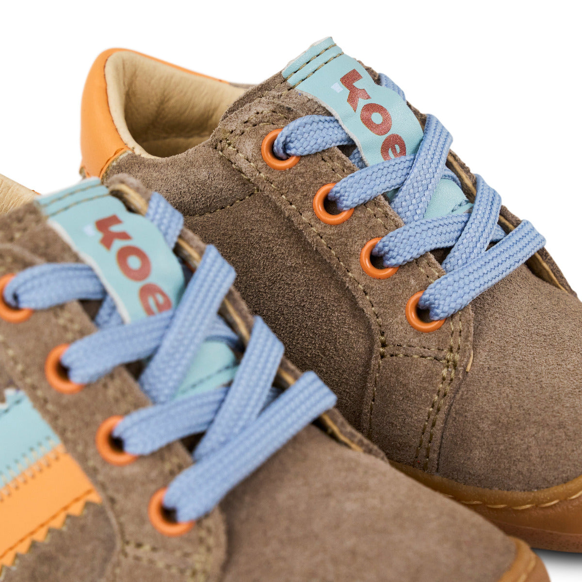 Koel Barfuß-Sneaker, beige, schnürer, Nahaufnahme