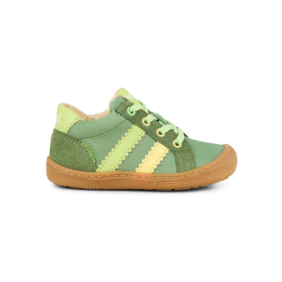 Koel Barfußsneaker für Laufanfänger in der Farbe oliv,Seitenansicht