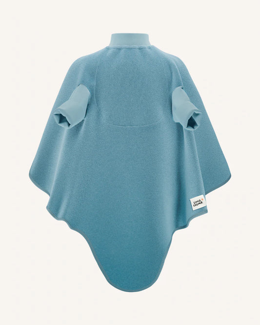 Mitwachsendes unifarbenes Kinder Ärmellätzchen Boo Dusty Ocean bei Dreikäsehoch