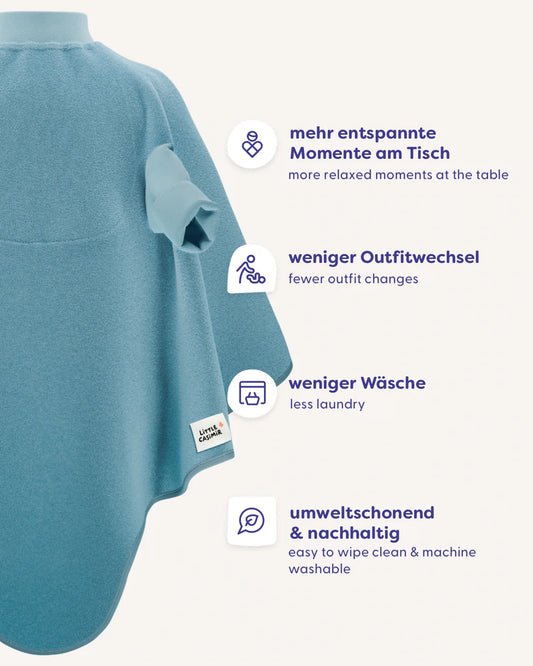 Einfarbiges Frottee Ärmellätzchen Boo Signature in Graublau Dusty Ocean - Funktionen