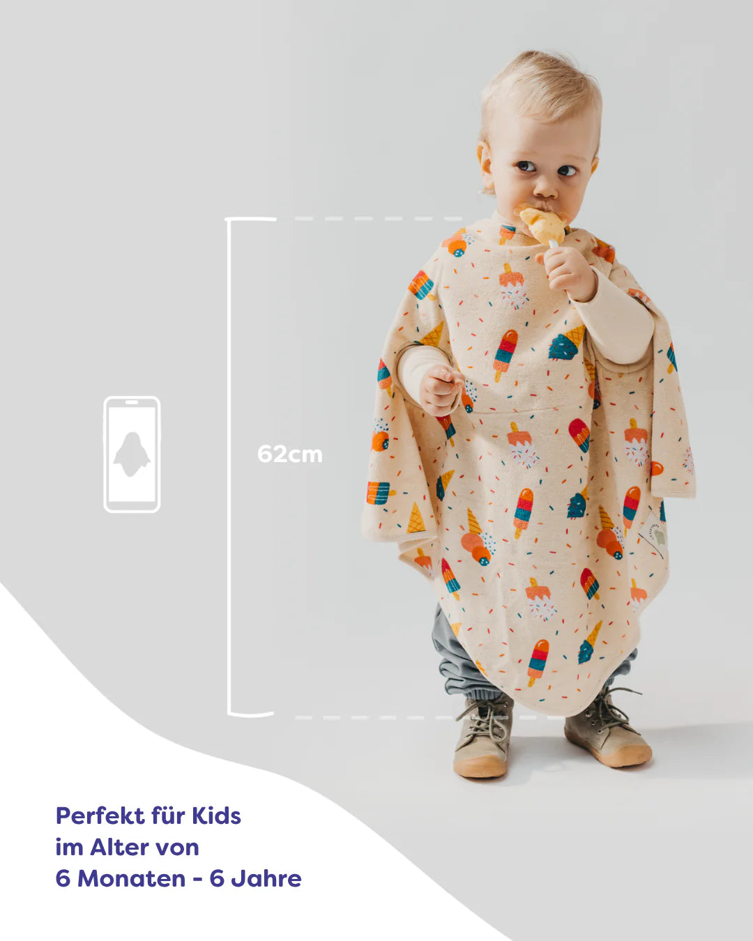 Weiches Frottee Ärmellätzchen Little Casimir Boo Signature im Sky Racers Design - Größe