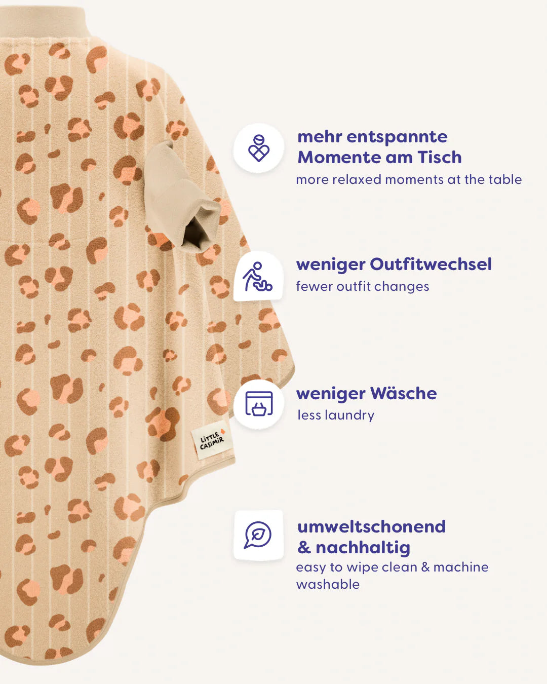 Limited Edition. Lätzchen "Boo" , Honey Haze. Frottee. wasserdicht | Little Casimir