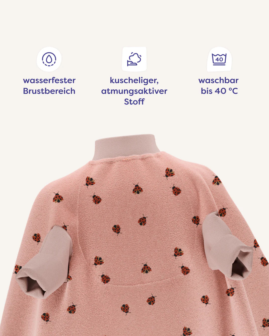 Lätzchen Punkte. Frottee. Love Bugs. wasserdicht | Little Casimir