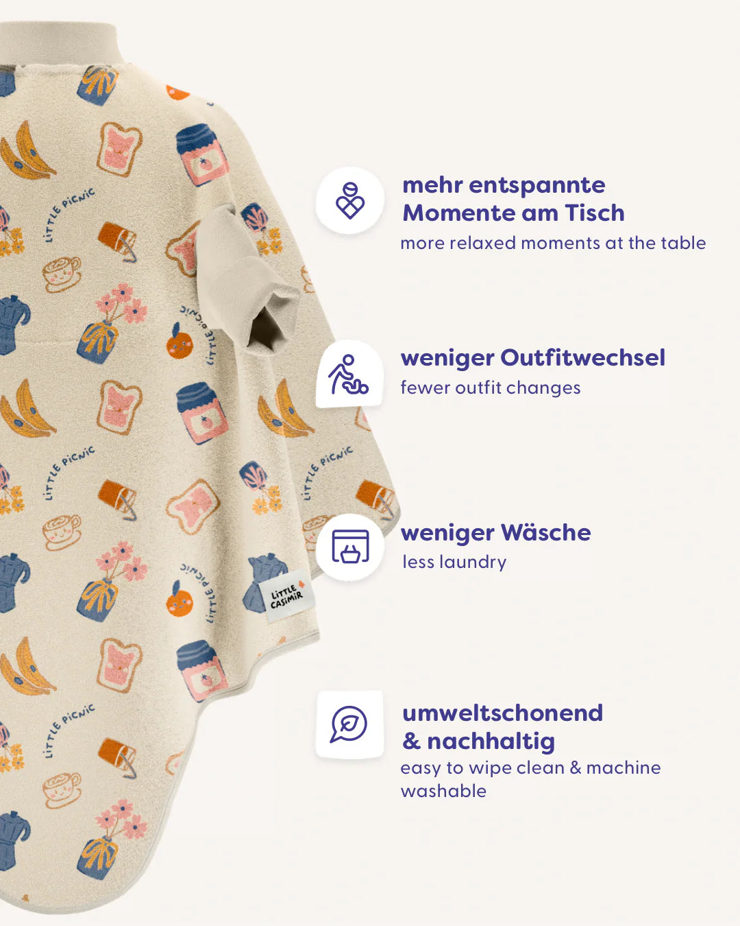 Limited Edition. Lätzchen "Boo" Picnic Club. Frottee. wasserdicht | Little Casimir