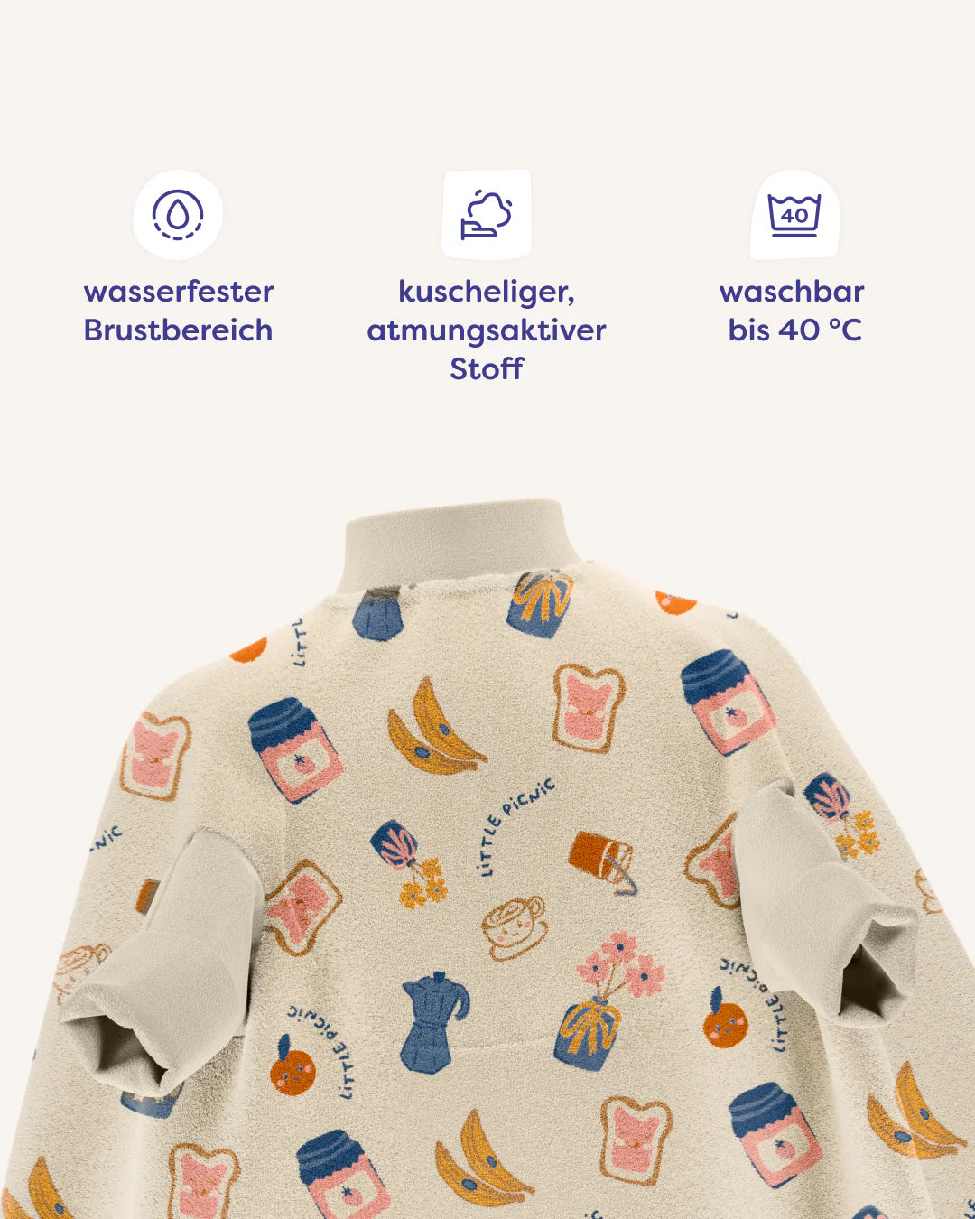 Limited Edition. Lätzchen "Boo" Picnic Club. Frottee. wasserdicht | Little Casimir
