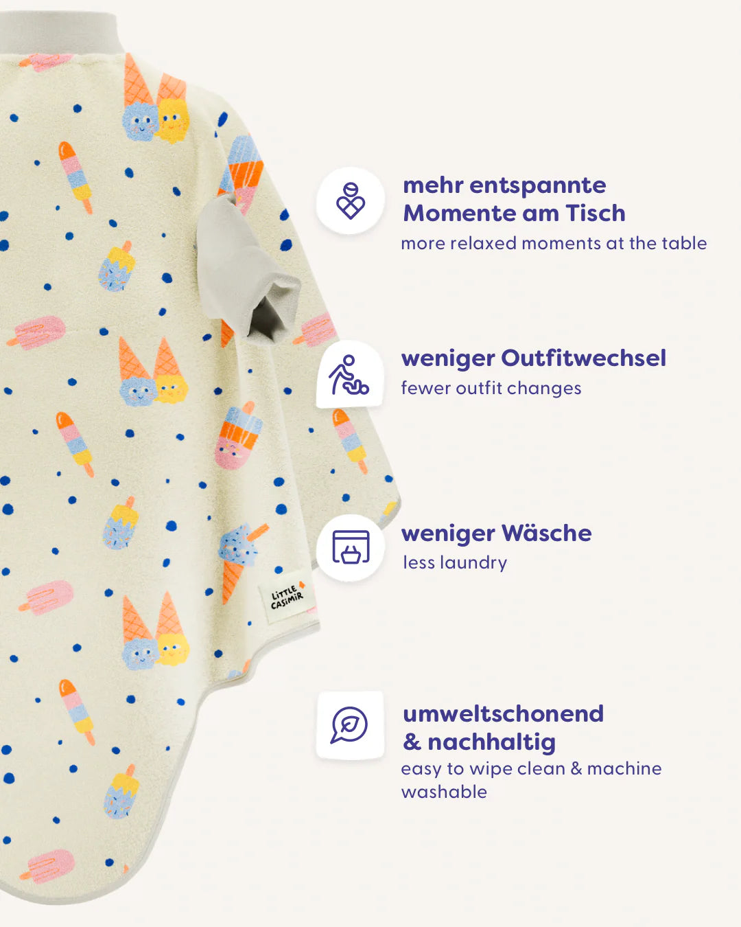Lätzchen. Ice Cream. wasserdicht | Little Casimir