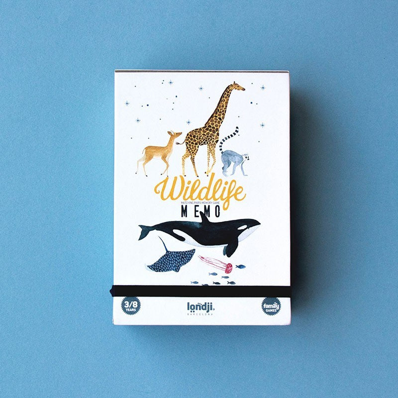 Elegante Spielebox Londji Wildtier Memory ab 3 Jahren bei Dreikäsehoch