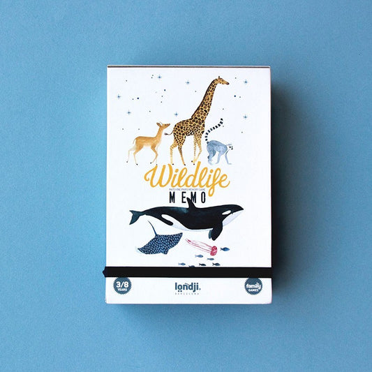 Elegante Spielebox Londji Wildtier Memory ab 3 Jahren bei Dreikäsehoch