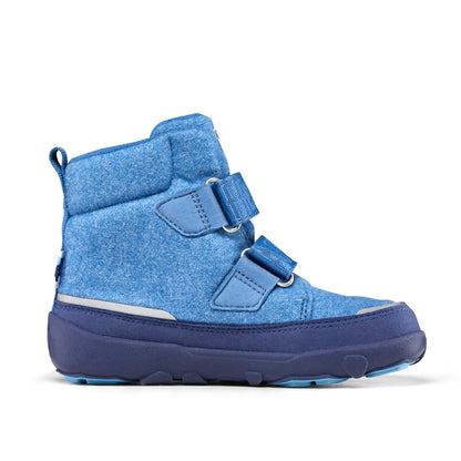 Barfußschuh mit Texmembran und Klettverschluss, von der Seite