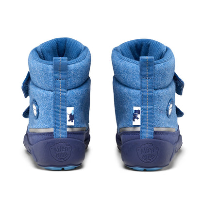 Barfußschuh mit Texmembran und Klettverschluss, von hinten