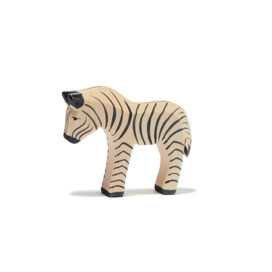Kleines Ostheimer Zebra aus Ahornholz mit handbemalten Streifen