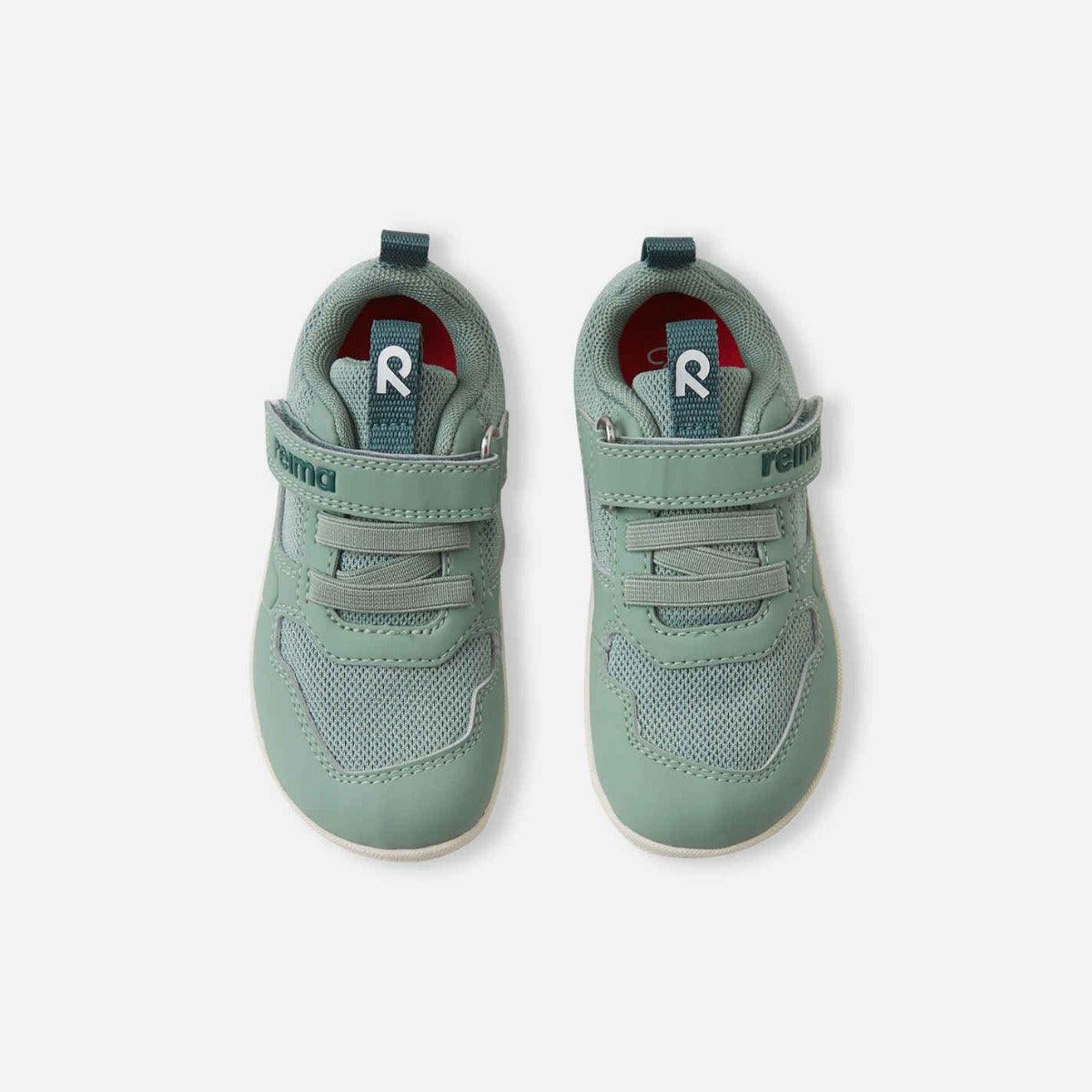 Reima Barfußschuhe Telmin für Kids mit mittelbreiten Füßen und höherem Spann, grün, Ansicht von oben