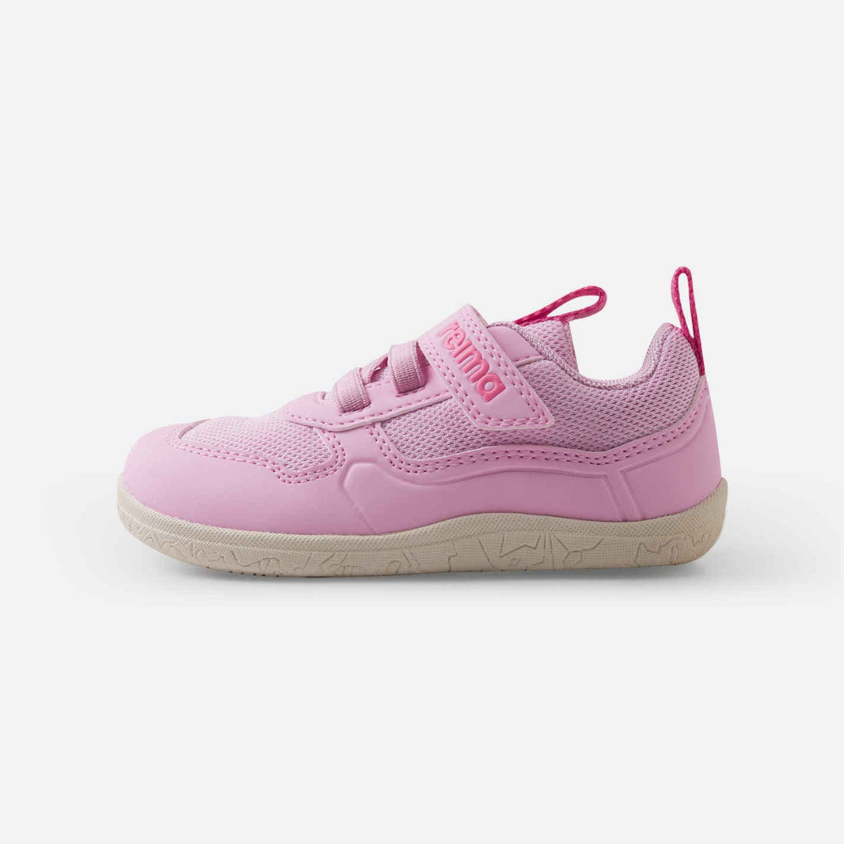 Reima Barfußschuhe Telmin für Kids mit mittelbreiten Füßen und höherem Spann, rosa, Seitenansicht