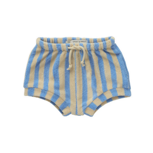 Terry Baby Short. Frottee. Gestreift