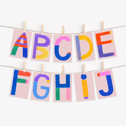 ABC Buchstaben-Karte einzeln | DIN A6