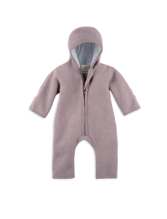 Wollwalk Overall mit Reißverschluß - Bio - mauve | halfen