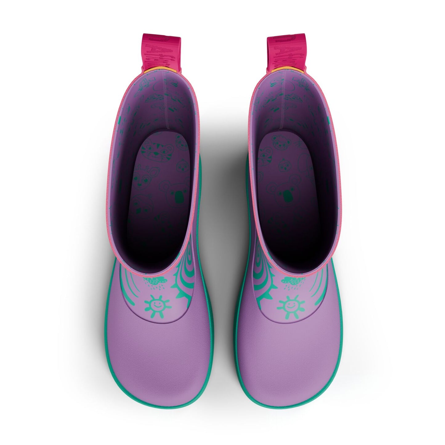 Affenzahn Barfuß-Gummistiefel Eule Lila Barfußsohle5