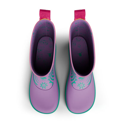 Affenzahn Barfuß-Gummistiefel Eule Lila Barfußsohle5