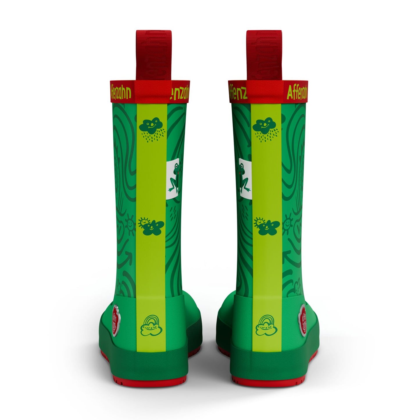 Affenzahn Barfuß-Gummistiefel Frosch Grün Flexibel-2