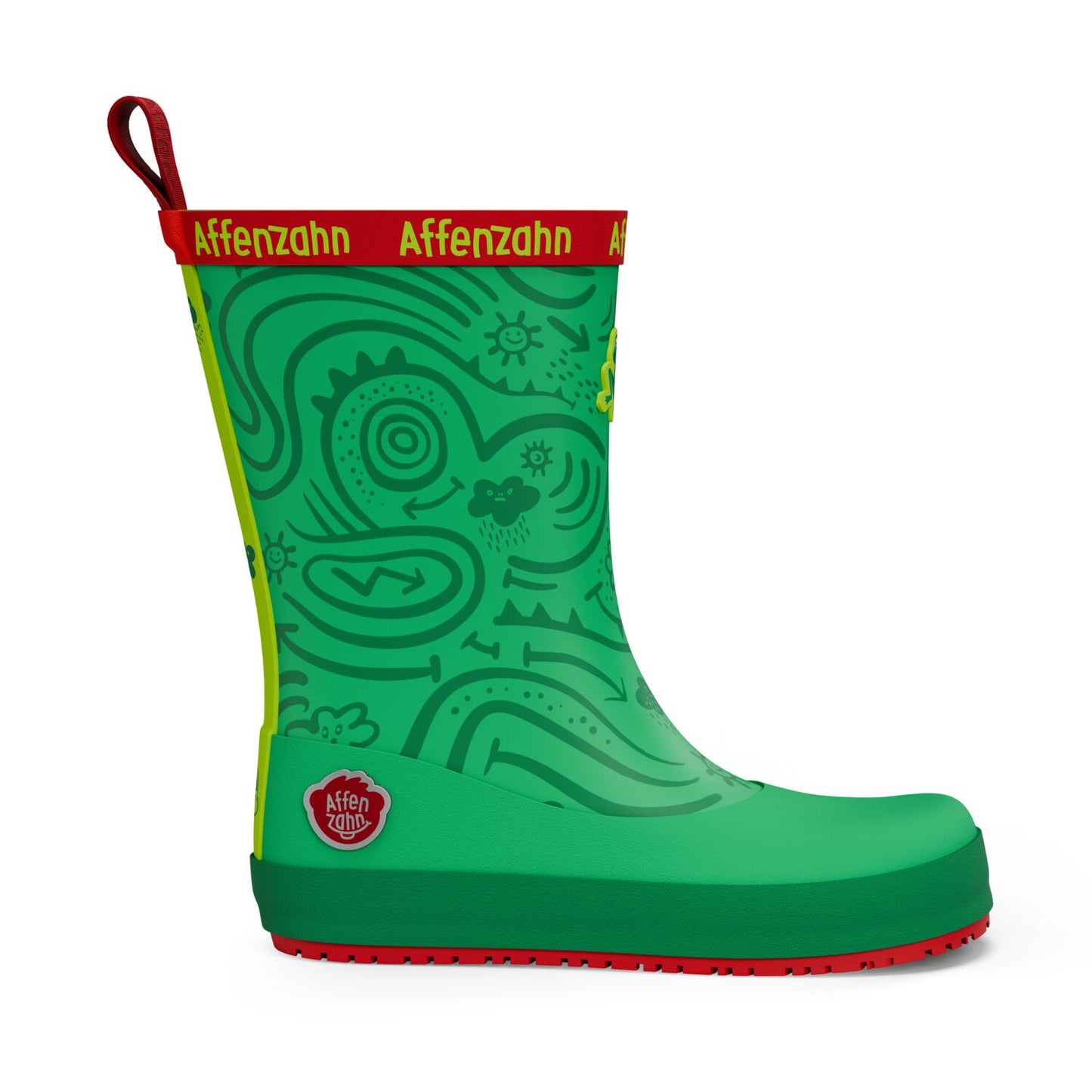 Affenzahn Barfuß-Gummistiefel Frosch Grün Flexibel-3