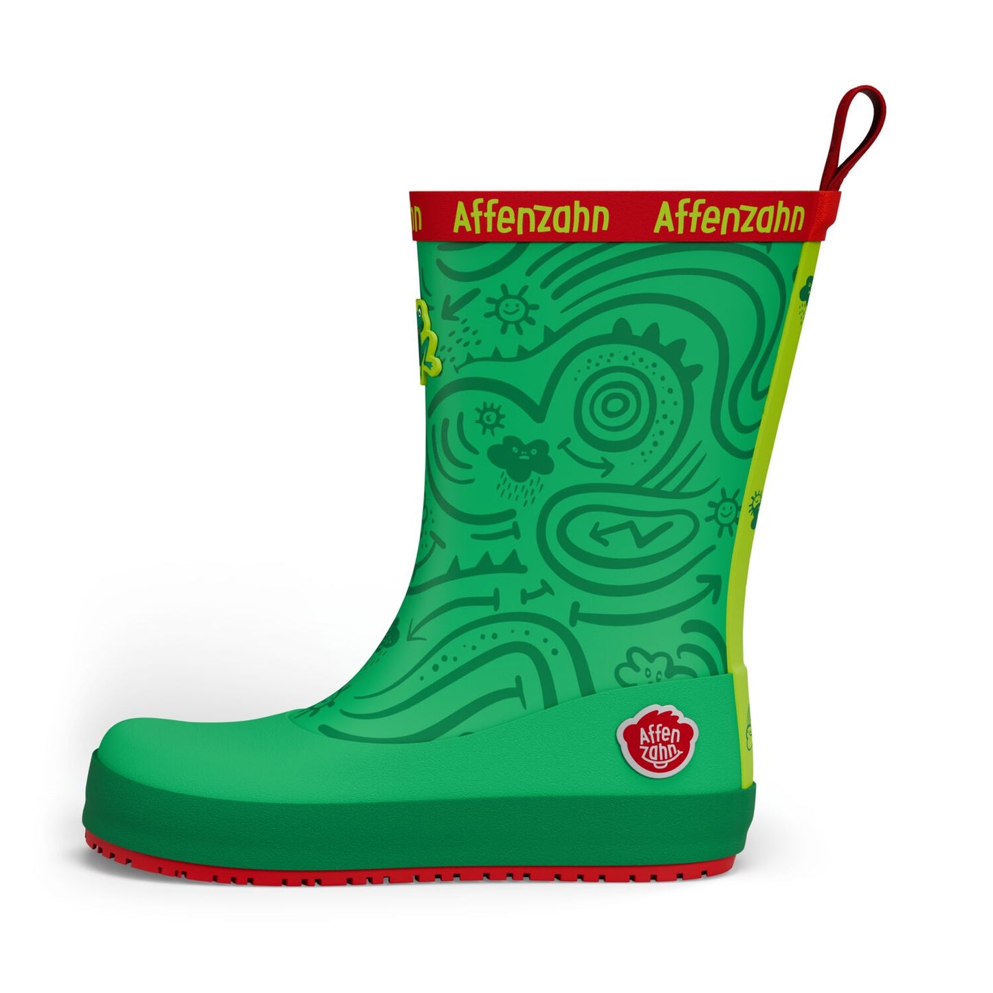 Affenzahn Barfuß-Gummistiefel Frosch Grün Flexibel-4