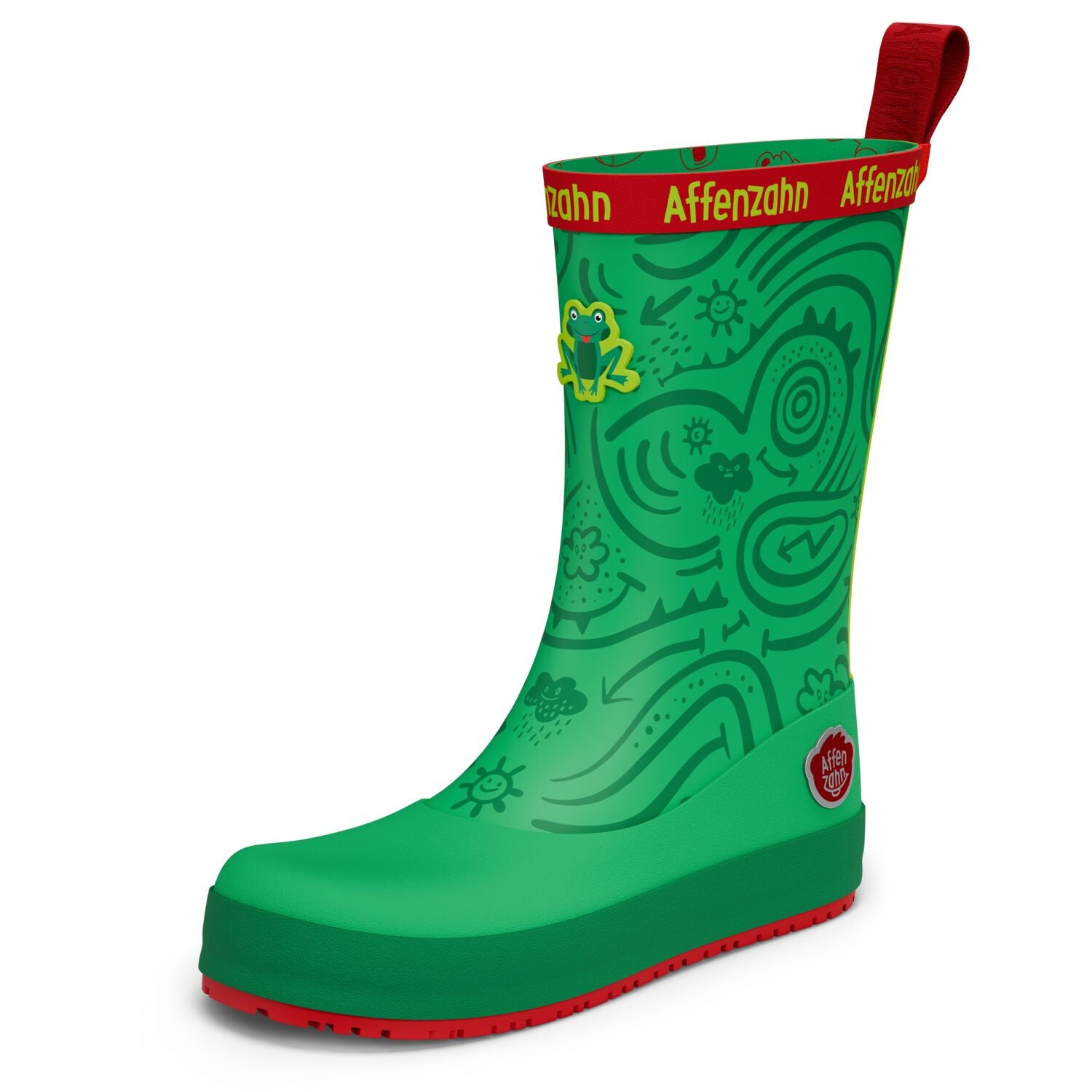Affenzahn Barfuß-Gummistiefel Frosch Grün Flexibel-9