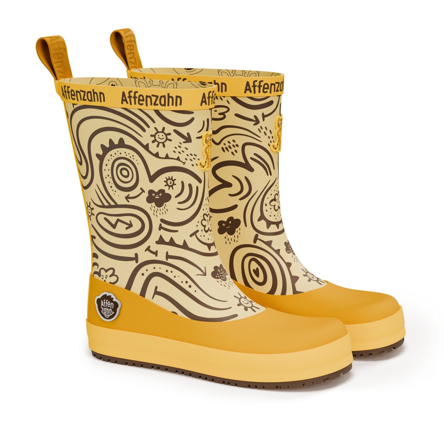 Affenzahn Barfuß-Gummistiefel Tiger Orange für Kinder1
