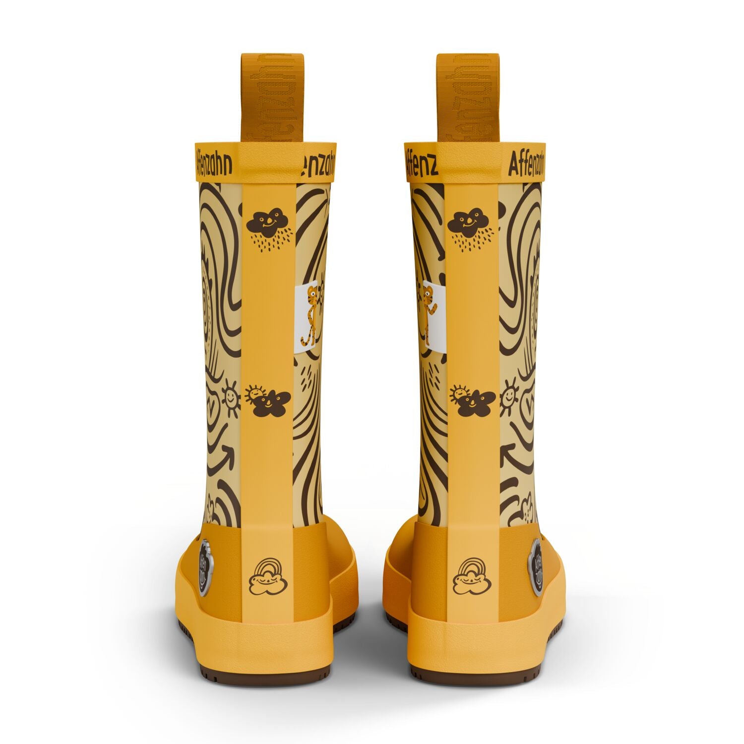 Affenzahn Barfuß-Gummistiefel Tiger Orange für Kinder2