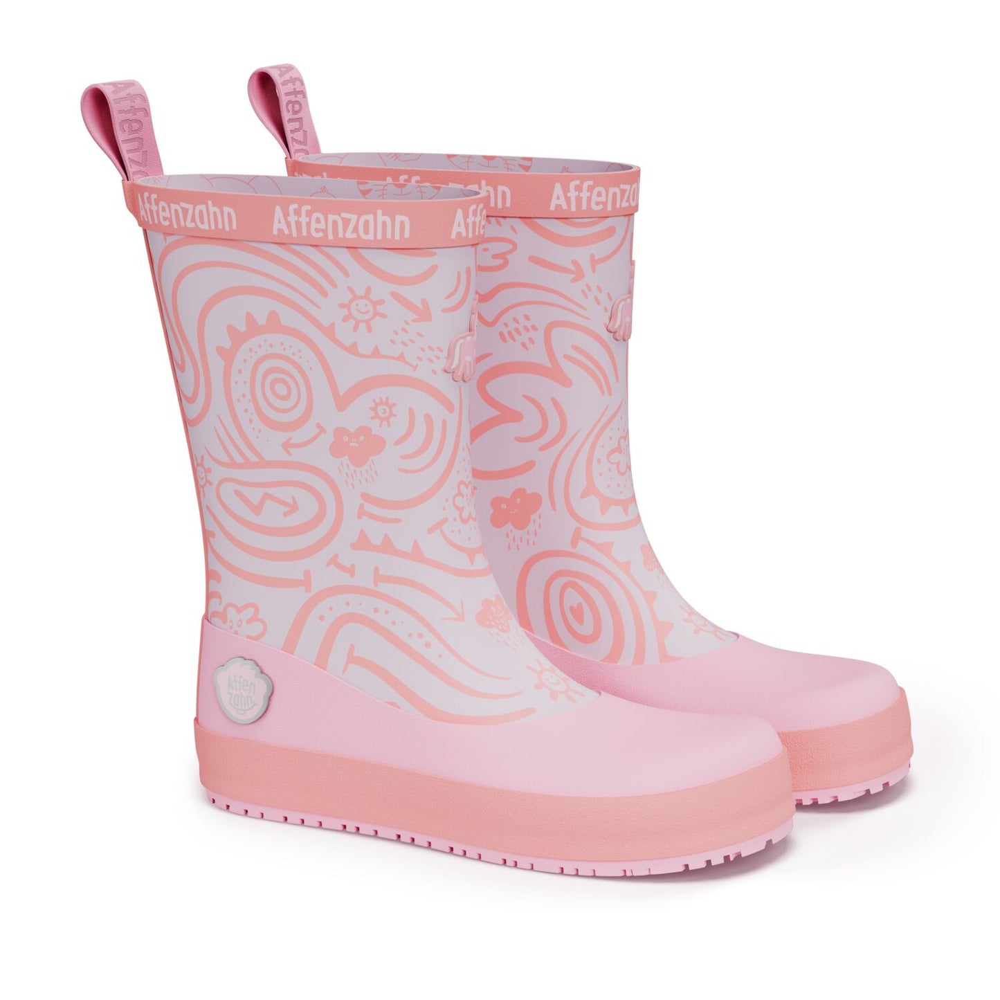 Affenzahn Barfuß-Gummistiefel Einhorn Rosa Wasserdicht-1