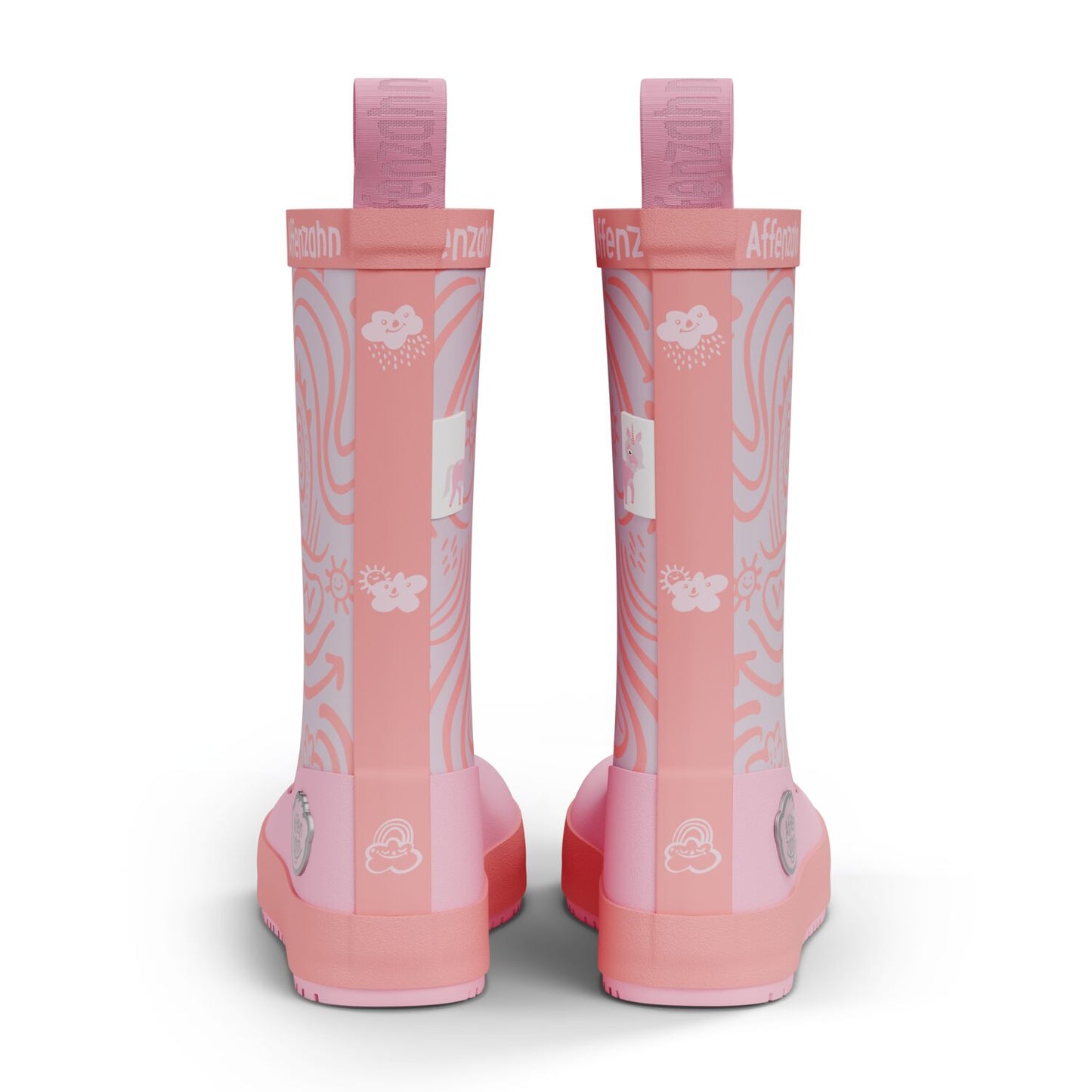 Affenzahn Barfuß-Gummistiefel Einhorn Rosa Wasserdicht-2
