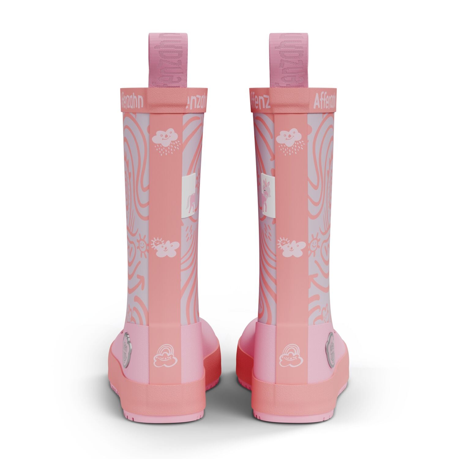 Affenzahn Barfuß-Gummistiefel Einhorn Rosa Wasserdicht-2
