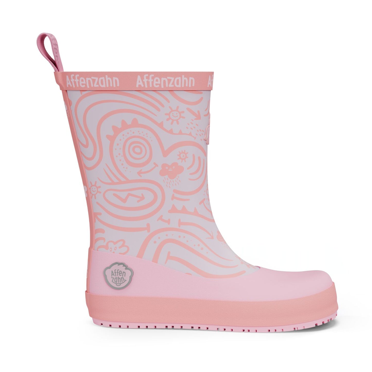 Affenzahn Barfuß-Gummistiefel Einhorn Rosa Wasserdicht-3