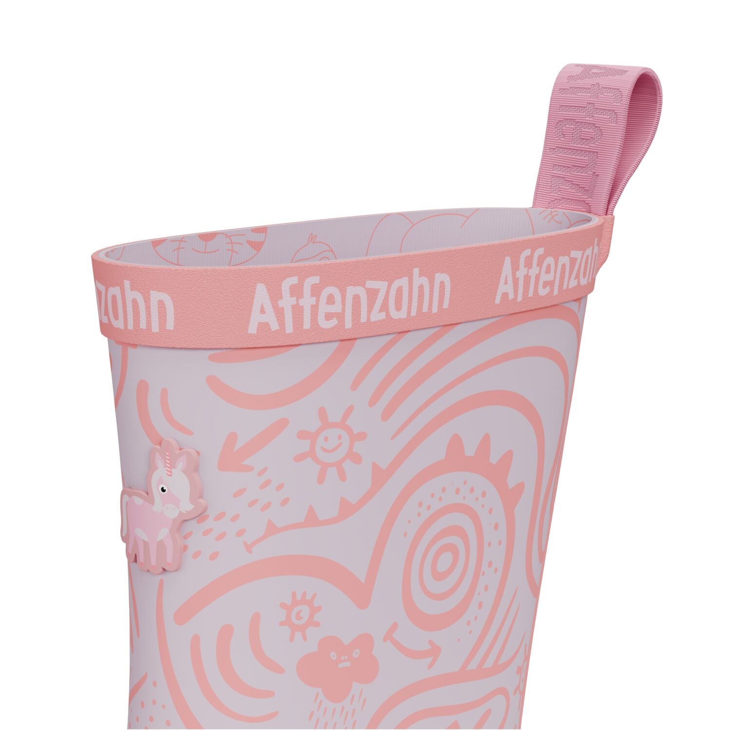 Affenzahn Barfuß-Gummistiefel Einhorn Rosa Wasserdicht-7