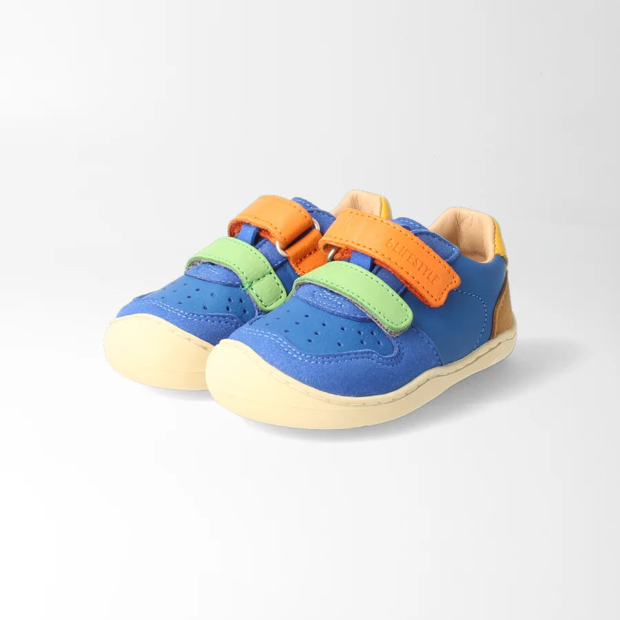 Blauer bLIFESTYLE Barfuß-Lauflernschuh Anurafrosch BABY in Seeblau, Profil