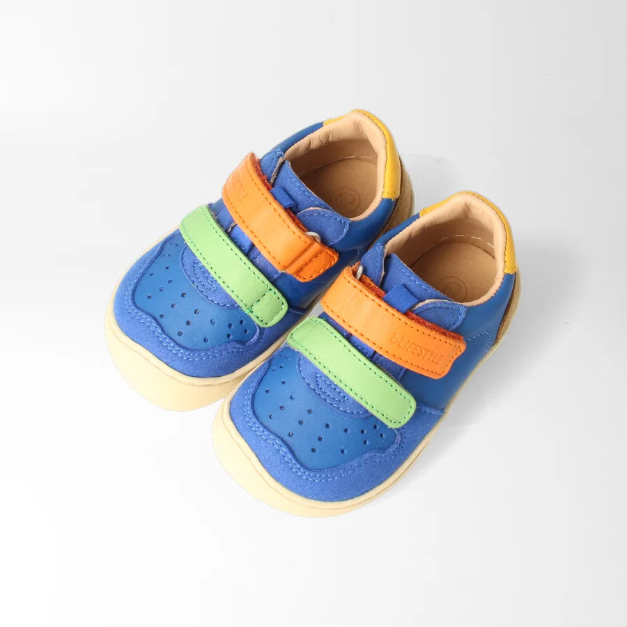 Blauer bLIFESTYLE Barfuß-Lauflernschuh Anurafrosch BABY in Seeblau, Ansicht von oben
